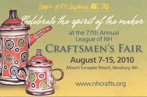 77th Annual Leave of NH Craftsmen's Fair Postcard invite