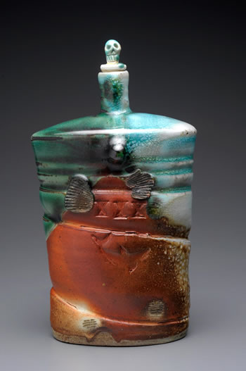 Tom White Pottery - Ceramic Flask 2012
