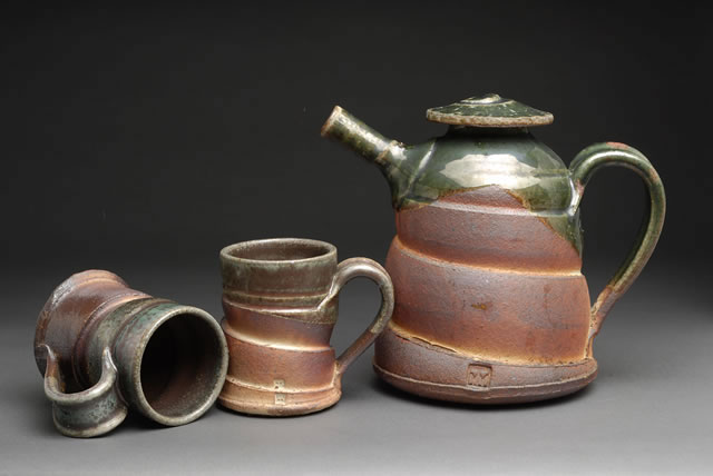 Wood Fired Pottery :: Tea Pots and Cups :: Tom White Pottery